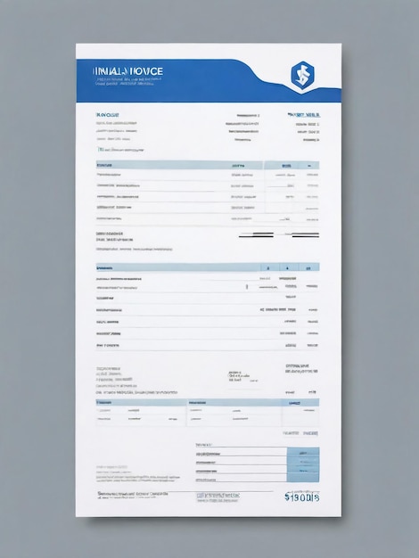 Photo modern and creative invoice design template