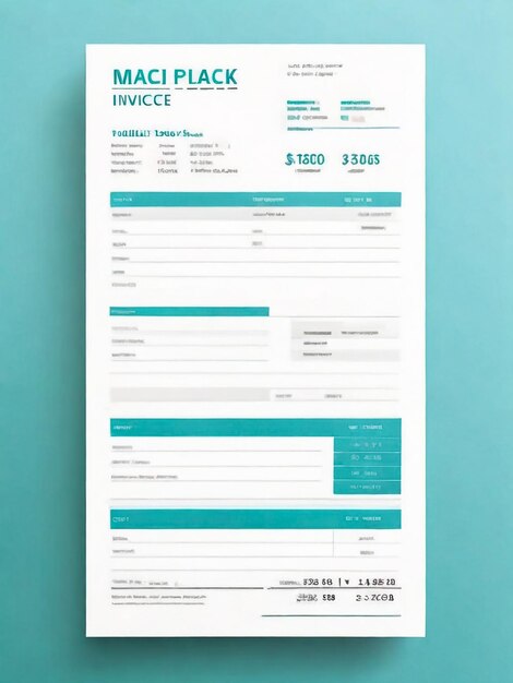 Photo modern and creative invoice design template