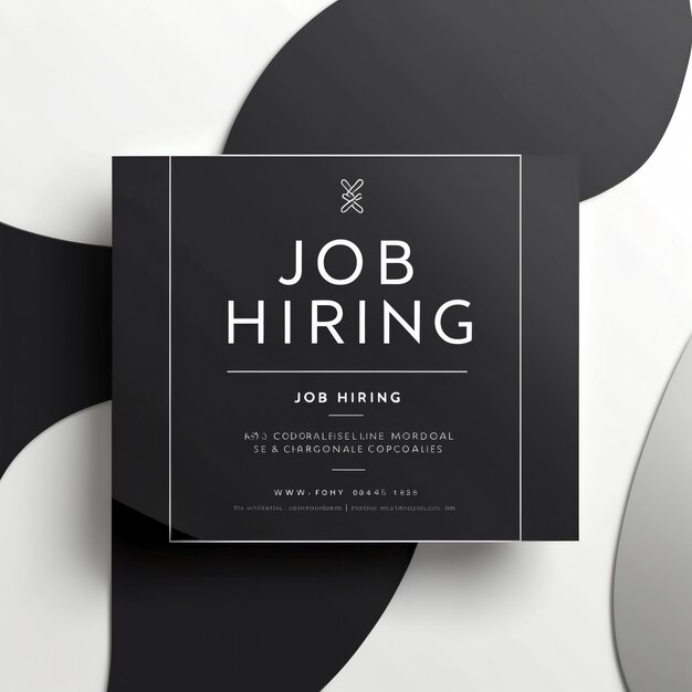 Photo modern creative job hiring poster for professional opportunities