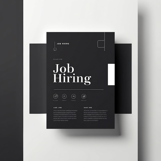 Photo modern creative job hiring poster for professional opportunities