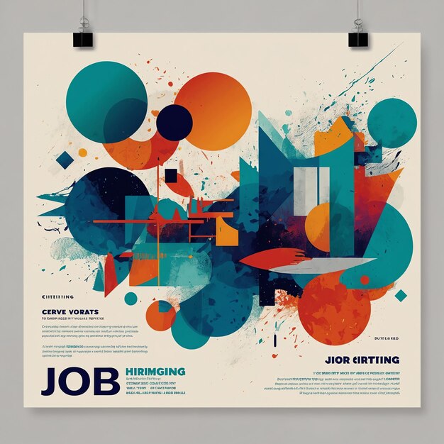 Photo modern creative job hiring poster for professional opportunities