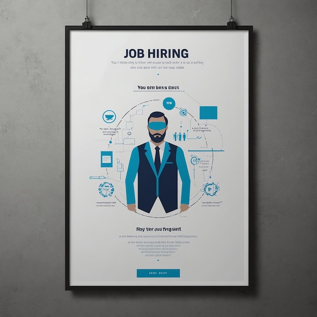 Photo modern creative job hiring poster for professional opportunities