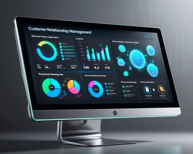 Photo modern crm dashboard interface