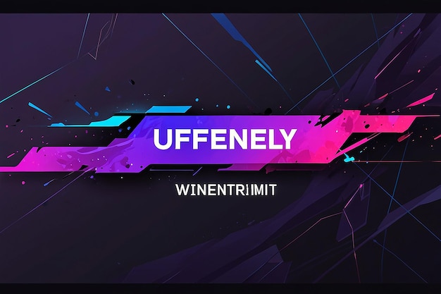 Photo modern currently offline banner with abstract background for twitch