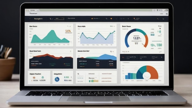 Photo modern dashboard analytics interface