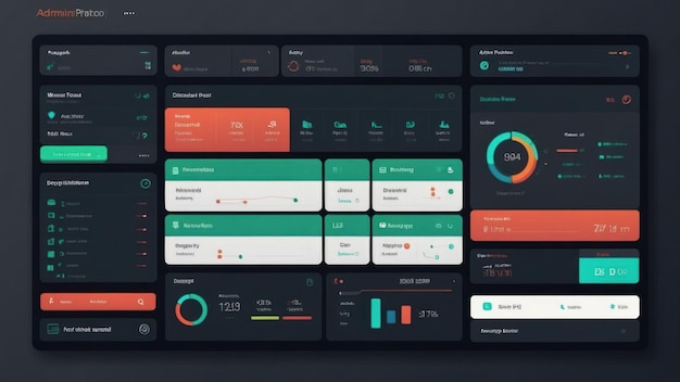 Photo modern dashboard analytics interface