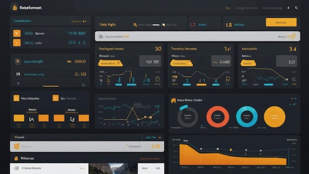 Photo modern dashboard analytics interface