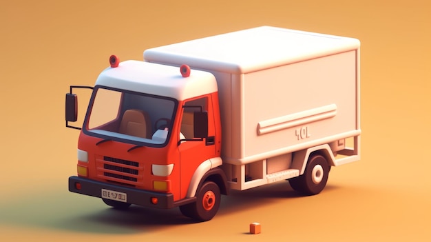 Modern Delivery Truck AI generated