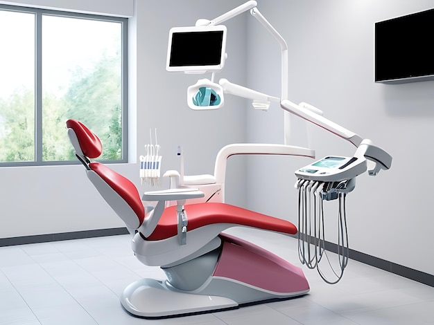 Modern dental chair in lab