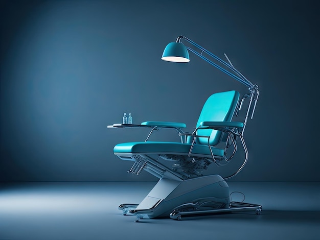 Modern dental chair with a comfortable light ai generative