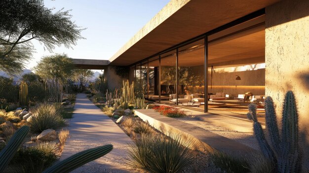 Modern Desert Residence with Lush Garden