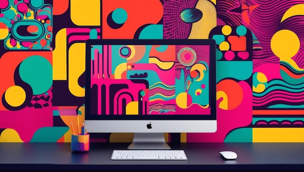 Photo modern desktop wallpaper for a fresh and stylish look