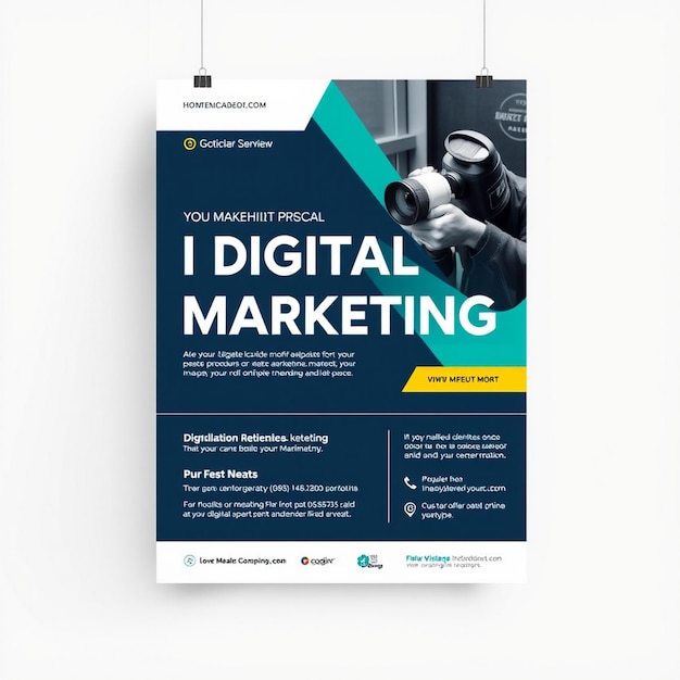 Modern digital marketing agency flyer template