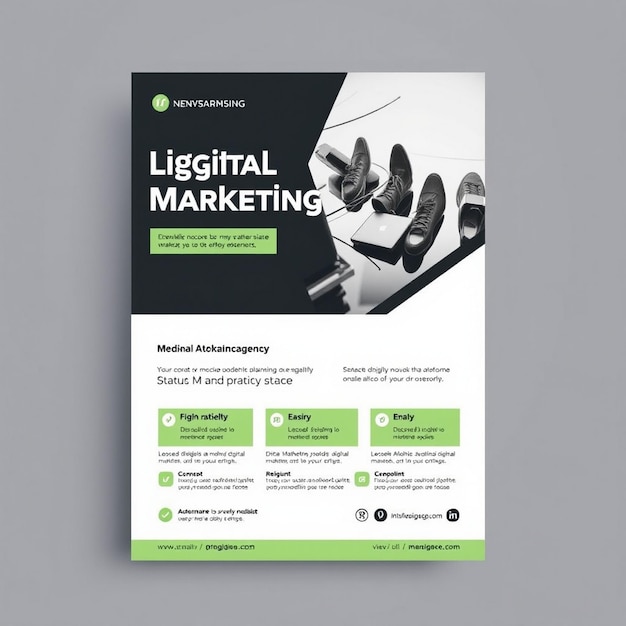 Modern digital marketing agency flyer template