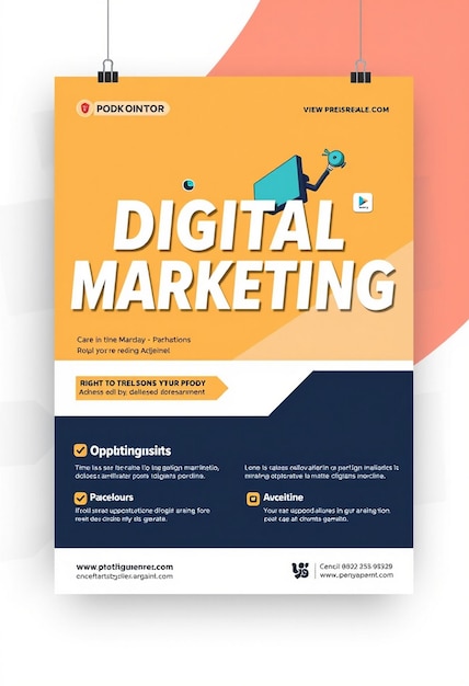 Modern digital marketing agency flyer template