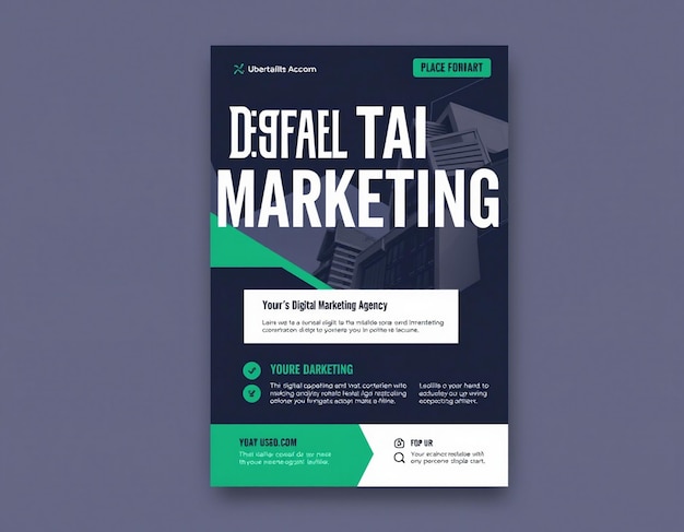 Modern digital marketing agency flyer template