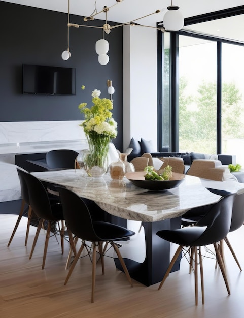 modern dining room