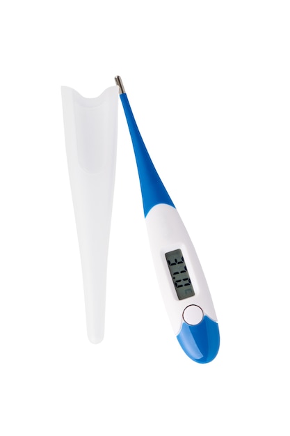 Modern electronic thermometer, isolated