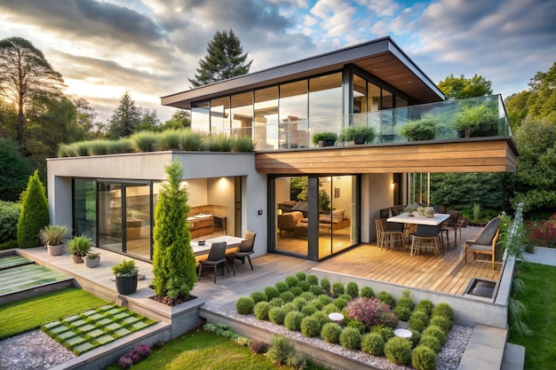 A modern exterior house