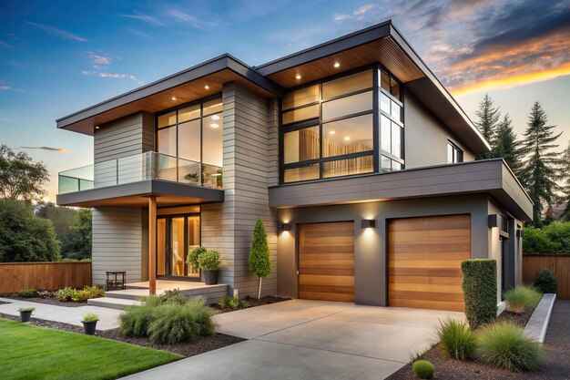 A modern exterior house