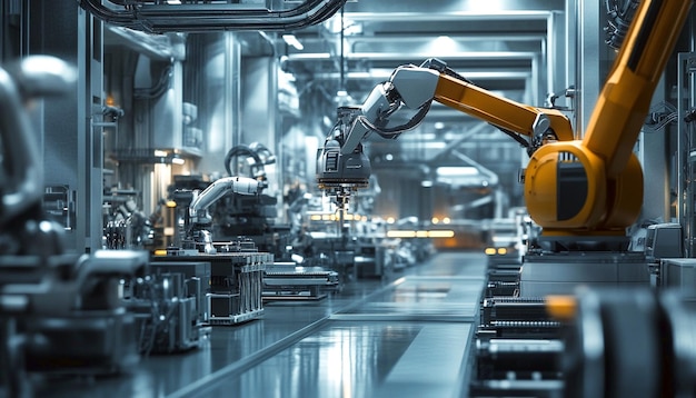 Modern factory of automation using machines