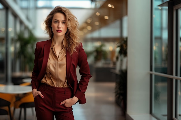 Modern fashion young office worker employee business woman in sunglasses posing in city sunlight