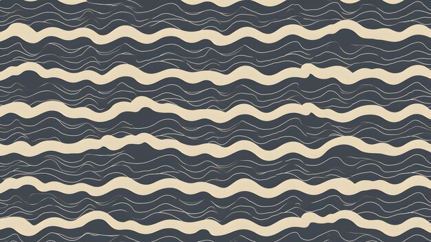 Photo modern flat japanese wave pattern