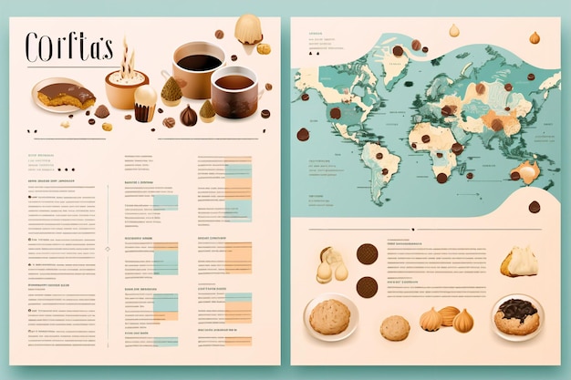 Modern Flavor Recipe Magazine Cookbook Template Spread