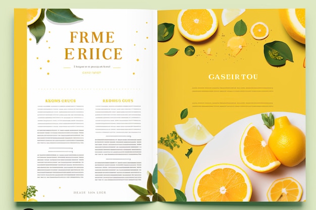 Modern Flavor Recipe Magazine Cookbook Template Spread