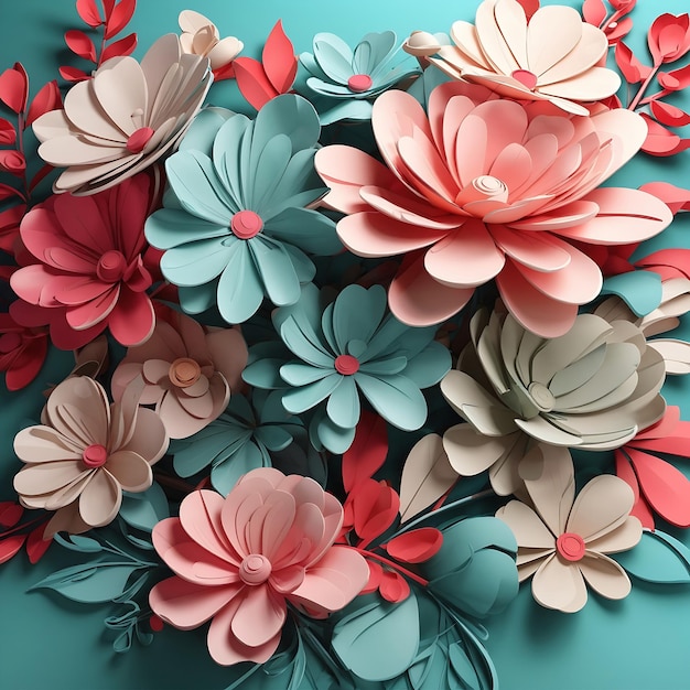 Modern floral background Ai Generated