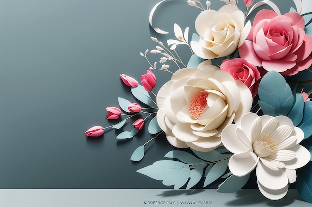 Modern flowers concept with elegant style