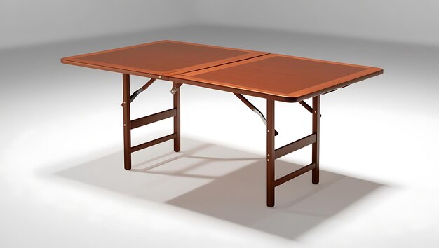 Photo a modern folding table furniture on the white 3d brightness background