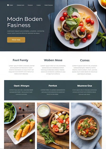 Photo modern food website design