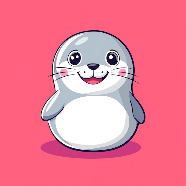 Photo a modern and friendly seal mascot logo