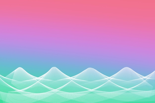 Modern futuristic abstract lines in the form of waves on gradient color background computer desktop wallpaper