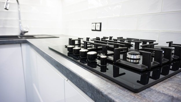 modern gas cooking surface