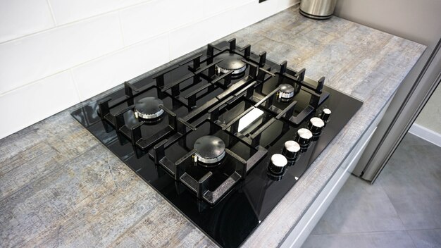 modern gas cooking surface