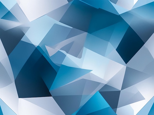 Modern geometric abstract shapes in various shades of blue and gray background