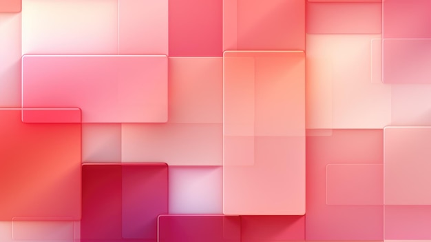 modern geometric background featuring overlapping pink squares and rectangles