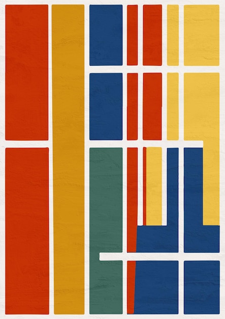 Modern Geometric Colorblocks Minimalist Bauhaus Style Art