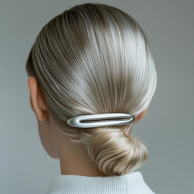 Photo modern geometric hair clip closeup