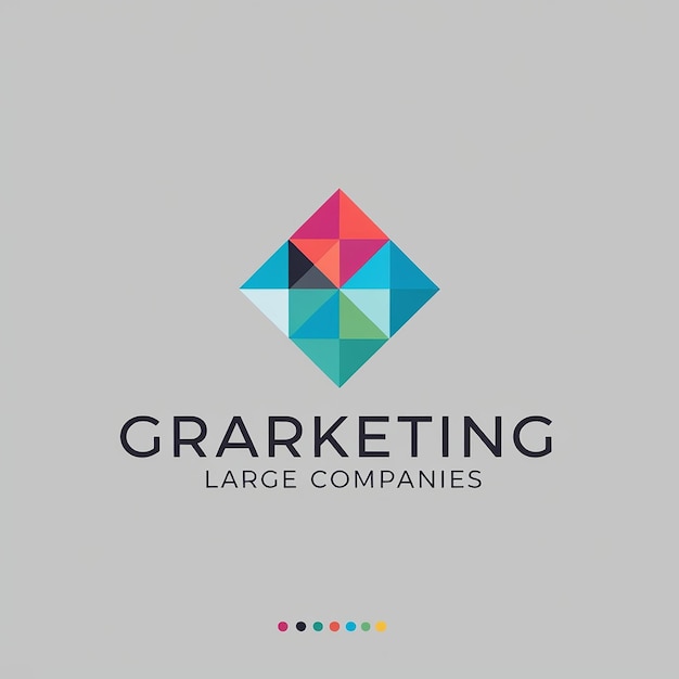 Photo a modern geometric logo for large companies