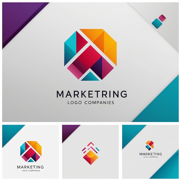 Photo a modern geometric logo for large companies