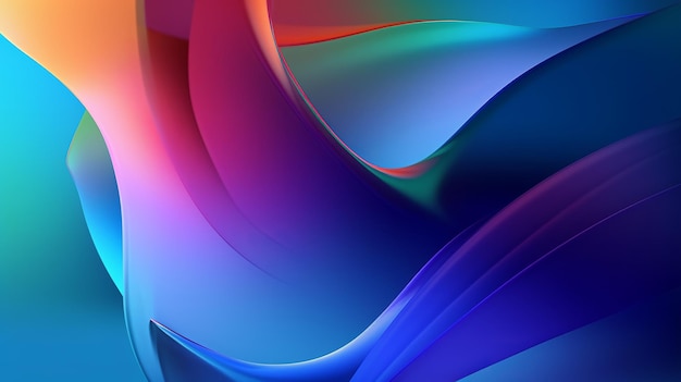 Modern gradient waves blend background great design for any purposes Vibrant style template Multicolor color background Futuristic dynamic motion technology Creative design