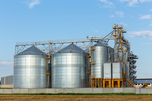 Modern Granary elevator and seed cleaning line.