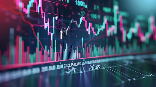 Modern graphic of rising stock prices on a minimalist chart