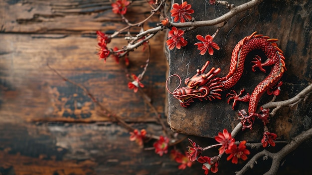 Modern greeting cards and backgrounds for Chinese New Year with dragon space for text