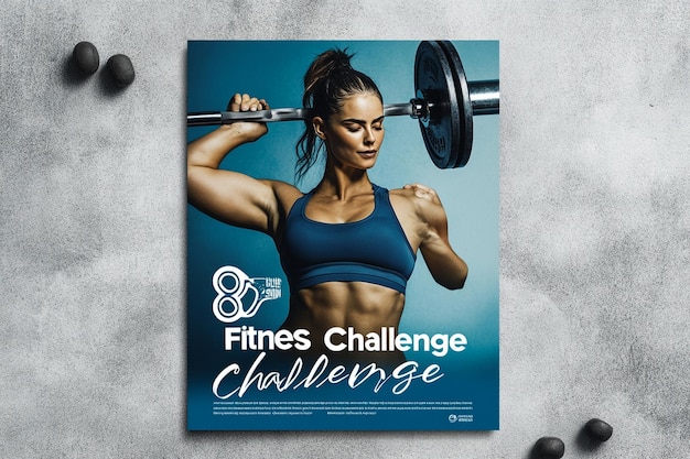 Photo a modern gym flyer template with a sleek and professional design ai photo