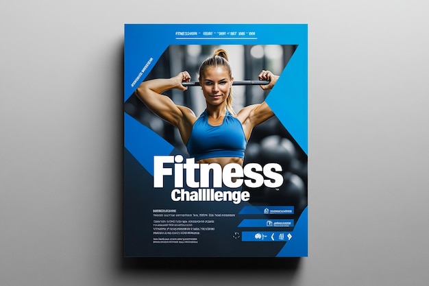 Photo a modern gym flyer template with a sleek and professional design ai photo