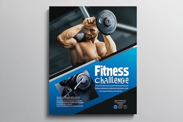 Photo a modern gym flyer template with a sleek and professional design ai photo